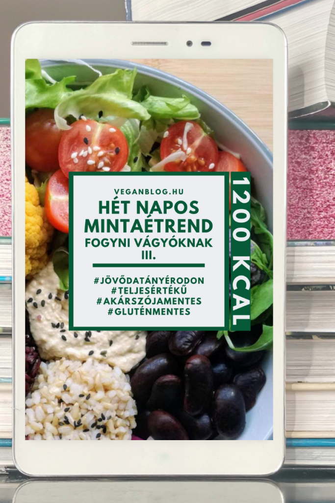 7 napos mintaétrend fogyni vágyóknak III. 1200 Kcal (ebook)