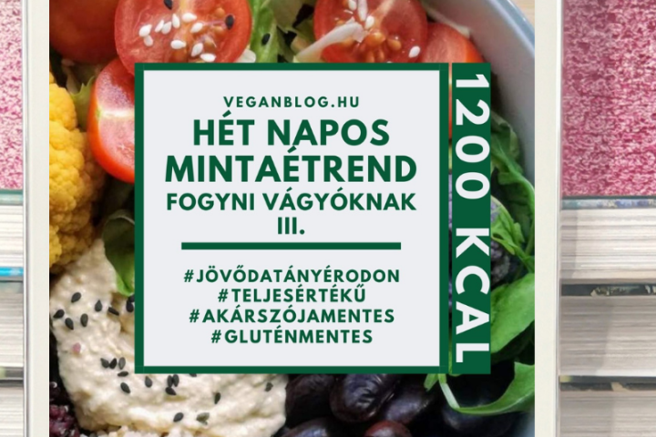 7 napos mintaétrend fogyni vágyóknak III. 1200 Kcal (ebook)