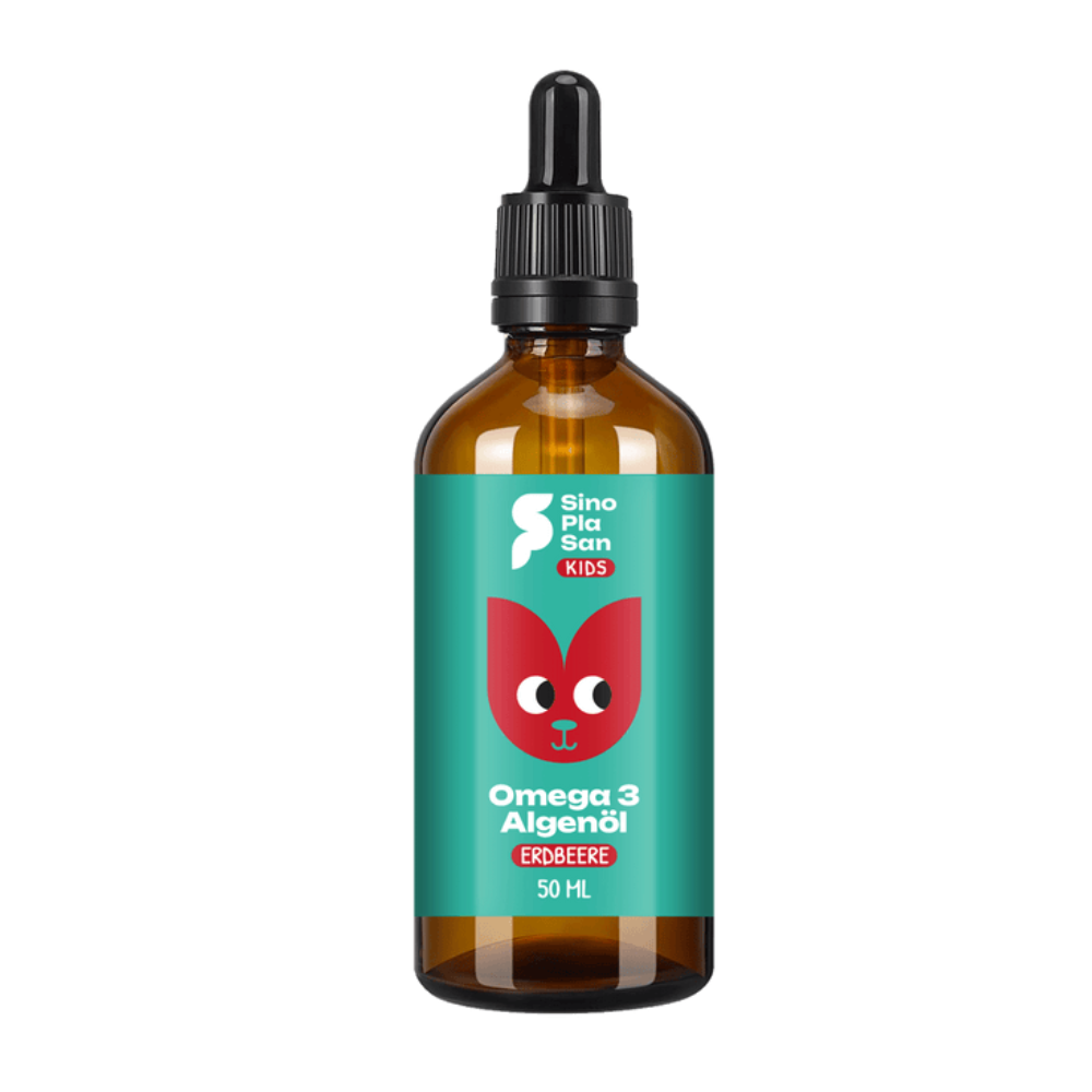 Sinoplasan Omega-3 algaolaj D3- és K2-vitaminnal KIDS (Eper) gyerekeknek 50 ml