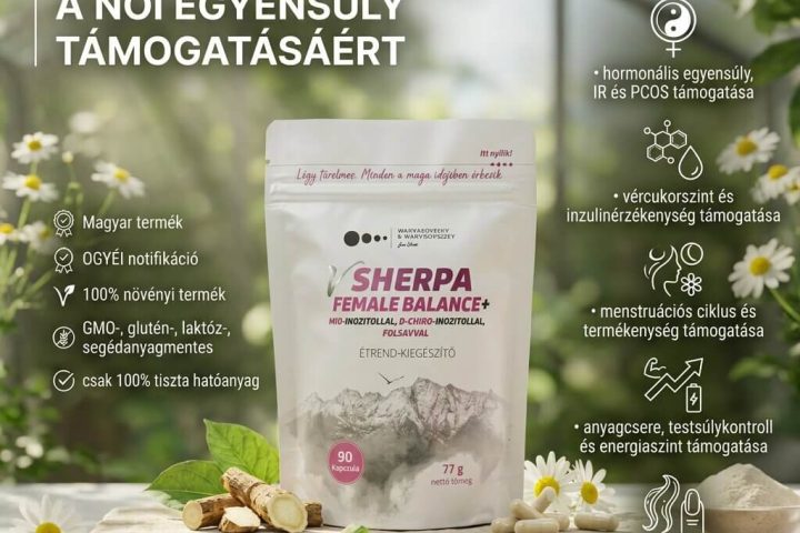 vSherpa Female Balance+ étrend-kiegészítő- a női egyensúly támogatásáért - 90 db