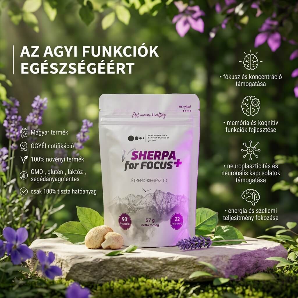 vSherpa for focus+ étrend-kiegészítő az agyi funkciók egészségéért- 90 db
