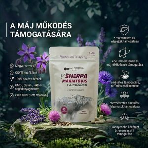 vSherpa Máriatövis + Articsóka étrend-kiegészítő - a máj támogatására - 60 db